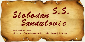 Slobodan Sandulović vizit kartica